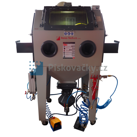 Pískovací kabina (box) PK-ITB/TTB90 kombinovaná/sdružená (injektor+tlak)