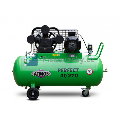 Elektrický, pístový, průmyslový kompresor ATMOS-Perfect 4 / 270 M