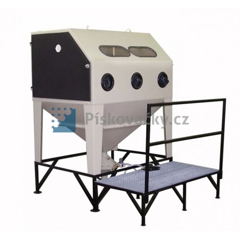 Pískovací box (kabina) PK-ITB/TTB150 - kombi. (inj.+tlak.), s podestou