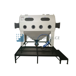Pískovací kabina (box) PK-ITB/TTB200 - kombi (inj.+tlak.), s pódiem