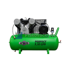 Elektrický, pístový, vysokotlaký, 13-ti barový kompresor ATMOS Perfect 7,5T/270