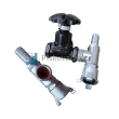 Směšovač abraziva SA 1 1/4" (5/4“) - komplet, včetně dolního potrubí (armatury)
